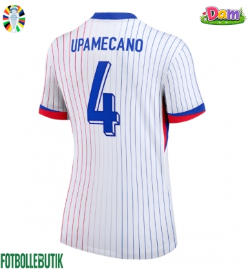 Frankrike Dayot Upamecano #4 Bortatröja Kvinnor EM 2024 Kortärmad